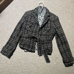 BCBGMaxazria Tweed Wool Coat Size Medium